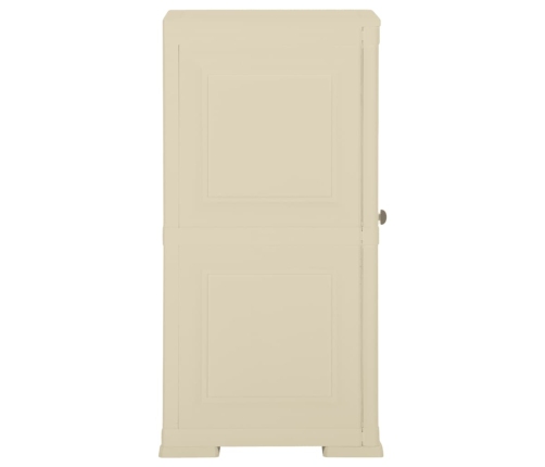 Armario de plástico diseño madera blanco angora 40x43x85,5 cm