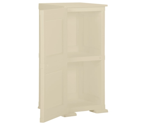 Armario de plástico diseño madera blanco angora 40x43x85,5 cm