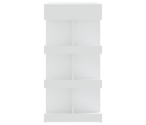 vidaXL Mesa bar estante almacenaje contrachapada blanco 100x50x101,5cm