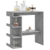 Mesa bar almacenaje contrachapada gris hormigón 100x50x101,5 cm