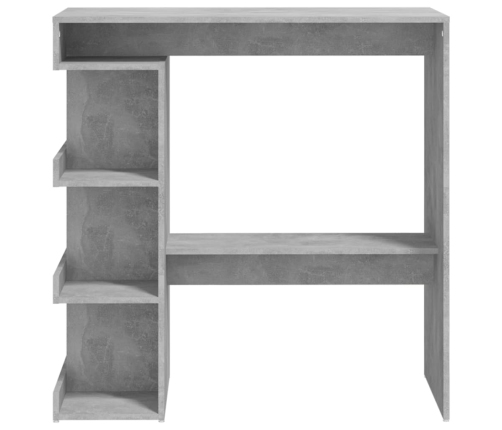 Mesa bar almacenaje contrachapada gris hormigón 100x50x101,5 cm