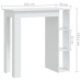 Mesa bar con estante madera contrachapada blanco 102x50x103,5cm