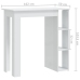 vidaXL Mesa bar con estante contrachapada blanco brillo 102x50x103,5cm