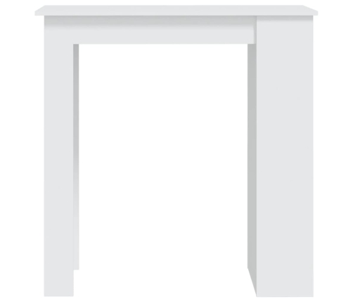 vidaXL Mesa bar estante almacenaje contrachapada blanco 102x50x103,5cm