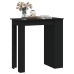 Mesa bar estante almacenaje contrachapada negro 102x50x103,5 cm