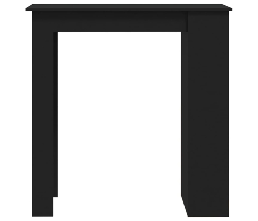 Mesa bar estante almacenaje contrachapada negro 102x50x103,5 cm