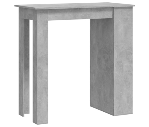 Mesa alta con estante almacenaje gris hormigón 102x50x103,5 cm