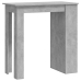 Mesa alta con estante almacenaje gris hormigón 102x50x103,5 cm