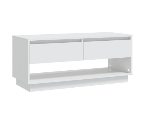 Mueble para TV madera contrachapada blanco 102x41x44 cm