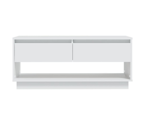 Mueble para TV madera contrachapada blanco 102x41x44 cm