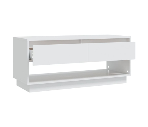 Mueble para TV madera contrachapada blanco 102x41x44 cm