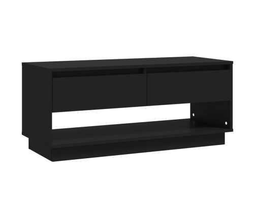 Mueble para TV madera contrachapada negro 102x41x44 cm