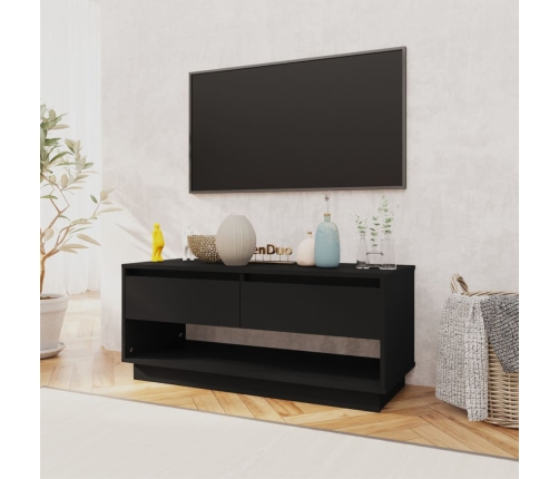 Mueble para TV madera contrachapada negro 102x41x44 cm