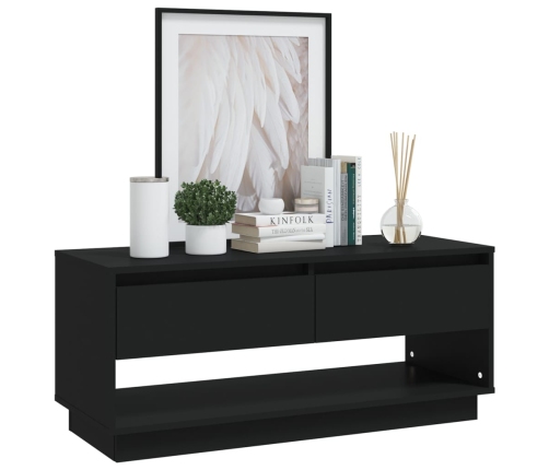 Mueble para TV madera contrachapada negro 102x41x44 cm