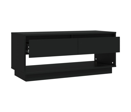 Mueble para TV madera contrachapada negro 102x41x44 cm