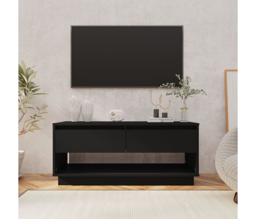 Mueble para TV madera contrachapada negro 102x41x44 cm