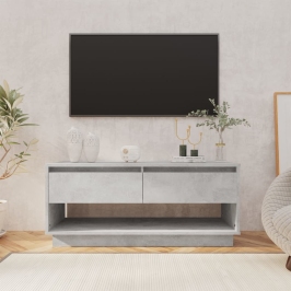 Mueble para TV madera contrachapada gris hormigón 102x41x44 cm