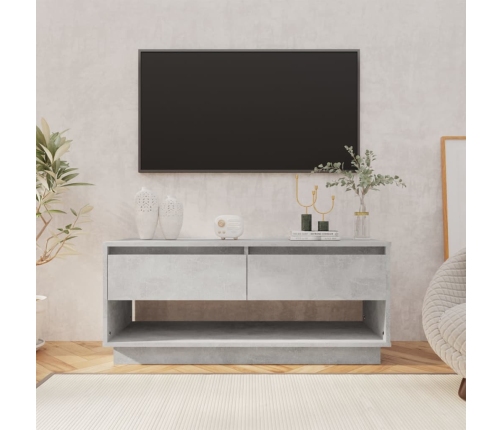 Mueble para TV madera contrachapada gris hormigón 102x41x44 cm