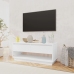 Mueble para TV madera contrachapada blanco brillo 102x41x44 cm