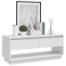 Mueble para TV madera contrachapada blanco brillo 102x41x44 cm