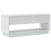 Mueble para TV madera contrachapada blanco brillo 102x41x44 cm