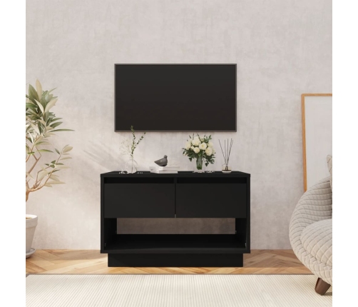 Mueble para TV madera contrachapada negro 70x41x44 cm