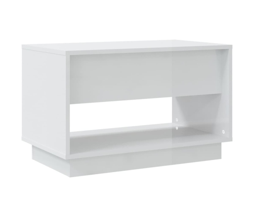 Mueble para TV madera contrachapada blanco brillo 70x41x44 cm