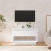 Mueble para TV madera contrachapada blanco brillo 70x41x44 cm