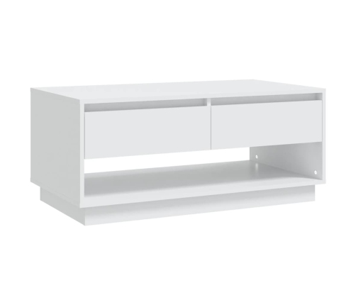 Mesa de centro madera contrachapada blanco 102,5x55x44 cm