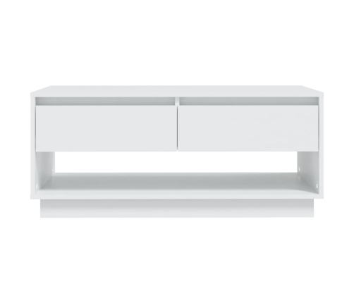 Mesa de centro madera contrachapada blanco 102,5x55x44 cm