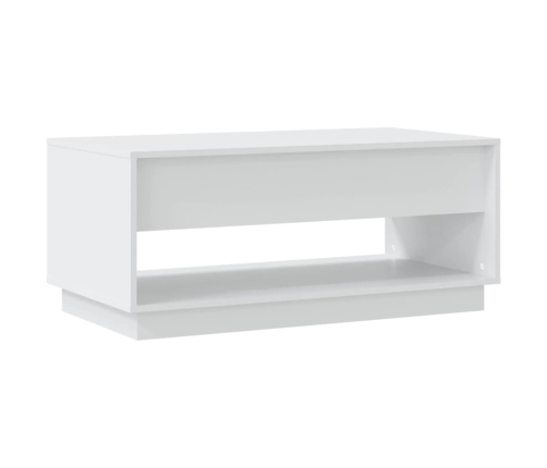 Mesa de centro madera contrachapada blanco 102,5x55x44 cm