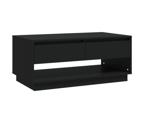 Mesa de centro madera contrachapada negro 102,5x55x44 cm