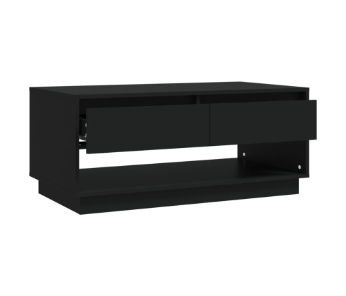 Mesa de centro madera contrachapada negro 102,5x55x44 cm