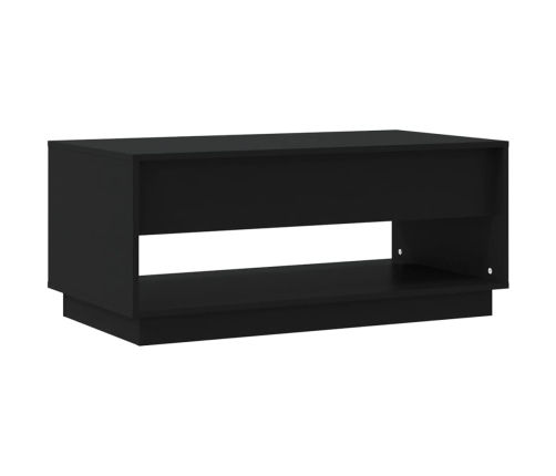 Mesa de centro madera contrachapada negro 102,5x55x44 cm