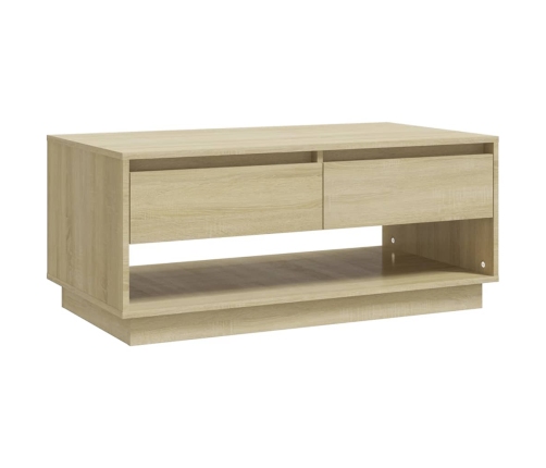 Mesa de centro madera contrachapada roble Sonoma 102,5x55x44 cm