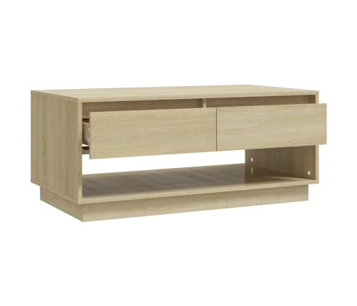 Mesa de centro madera contrachapada roble Sonoma 102,5x55x44 cm