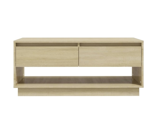 Mesa de centro madera contrachapada roble Sonoma 102,5x55x44 cm