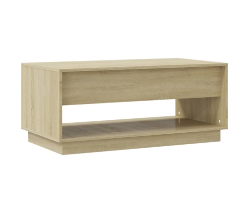 Mesa de centro madera contrachapada roble Sonoma 102,5x55x44 cm