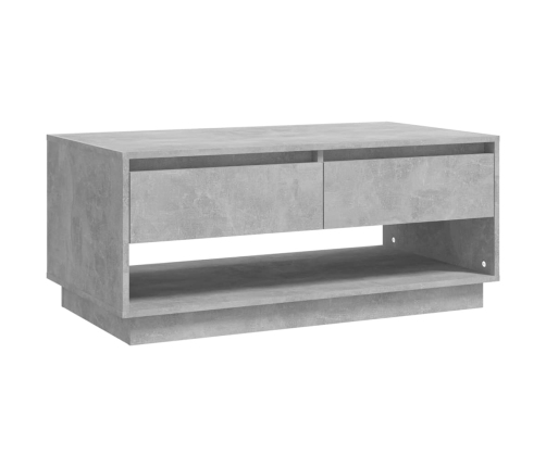 Mesa de centro madera contrachapada gris hormigón 102,5x55x44cm