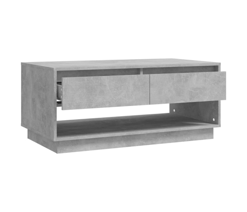 Mesa de centro madera contrachapada gris hormigón 102,5x55x44cm