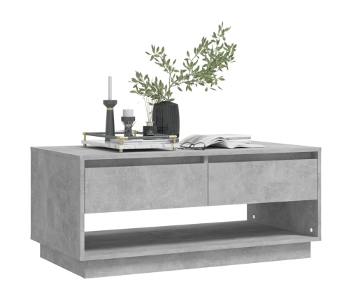 Mesa de centro madera contrachapada gris hormigón 102,5x55x44cm