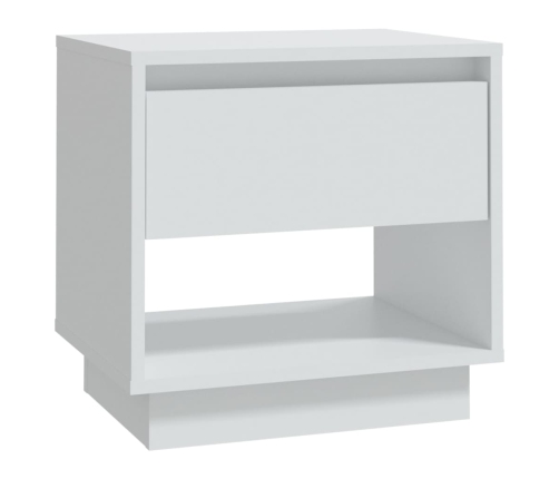 vidaXL Mesita de noche madera contrachapada blanco 45x34x44 cm