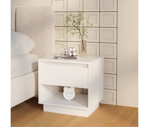 vidaXL Mesita de noche madera contrachapada blanco 45x34x44 cm