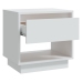 Mesitas de noche 2 uds madera contrachapada blanco 45x34x44 cm