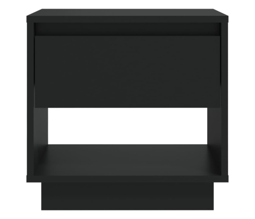 vidaXL Mesita de noche madera contrachapada negro 45x34x44 cm