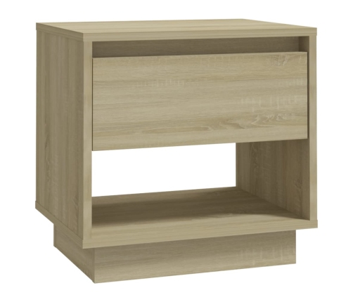 Mesita de noche madera contrachapada roble Sonoma 45x34x44 cm