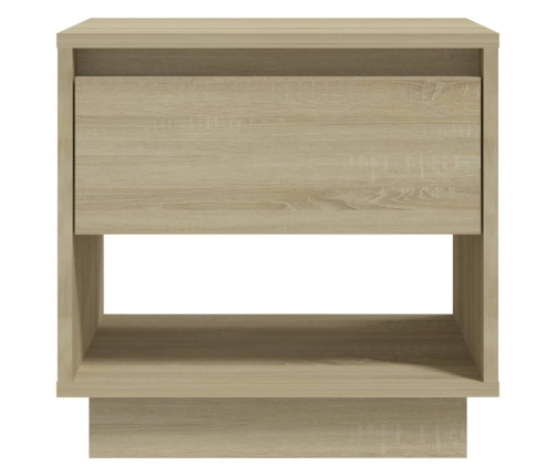 Mesita de noche madera contrachapada roble Sonoma 45x34x44 cm