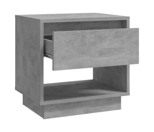 vidaXL Mesita de noche madera contrachapada gris hormigón 45x34x44 cm