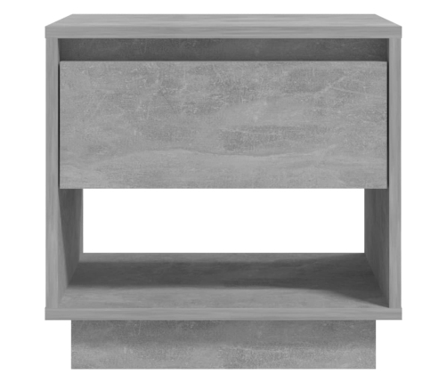 vidaXL Mesita de noche madera contrachapada gris hormigón 45x34x44 cm