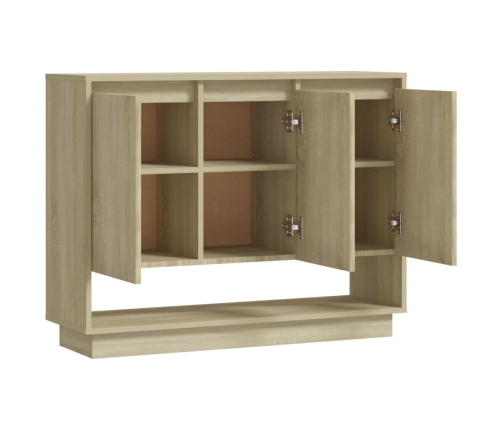 Aparador de madera contrachapada roble Sonoma 97x31x75 cm